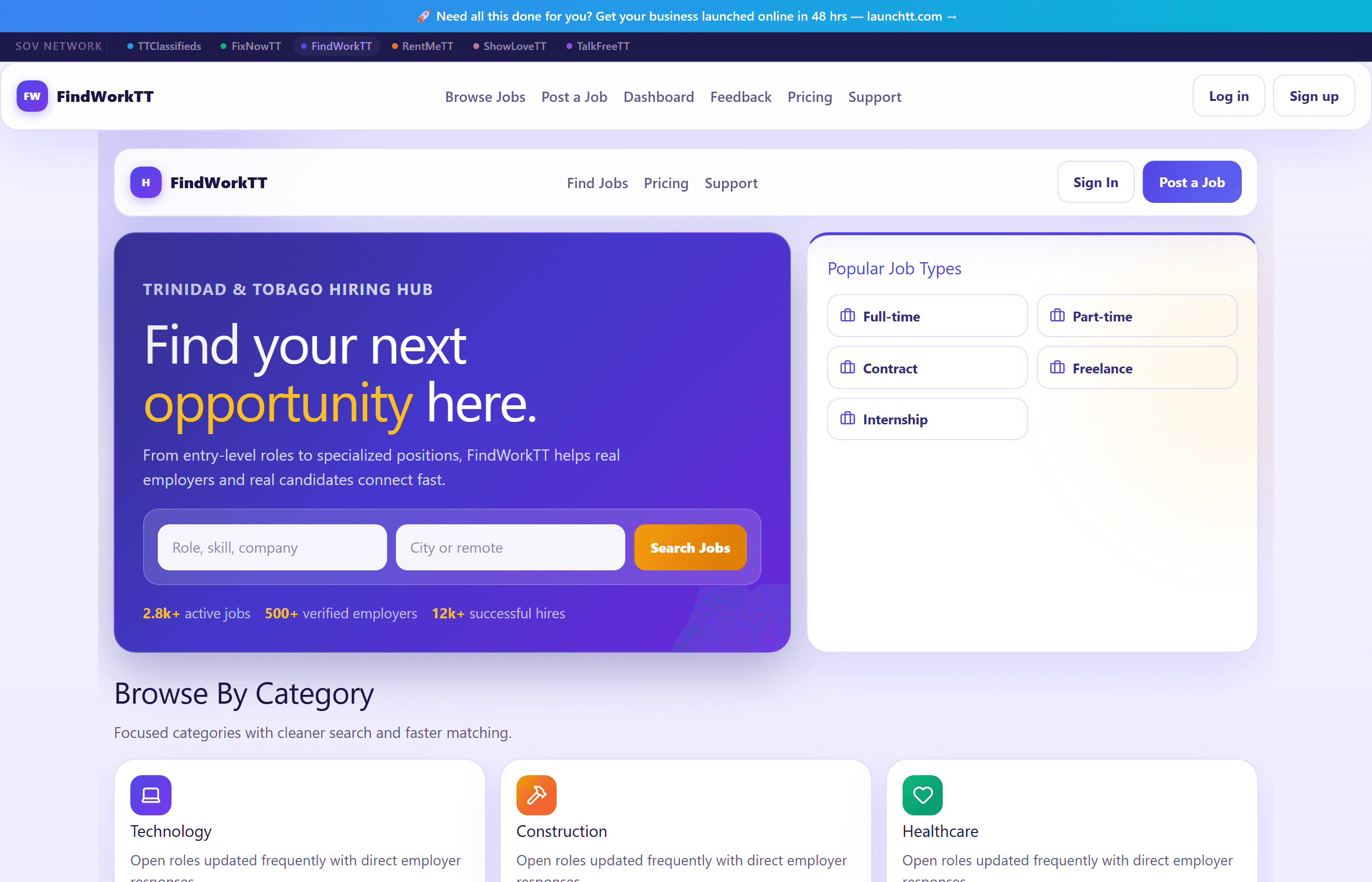 FindWorkTT screenshot