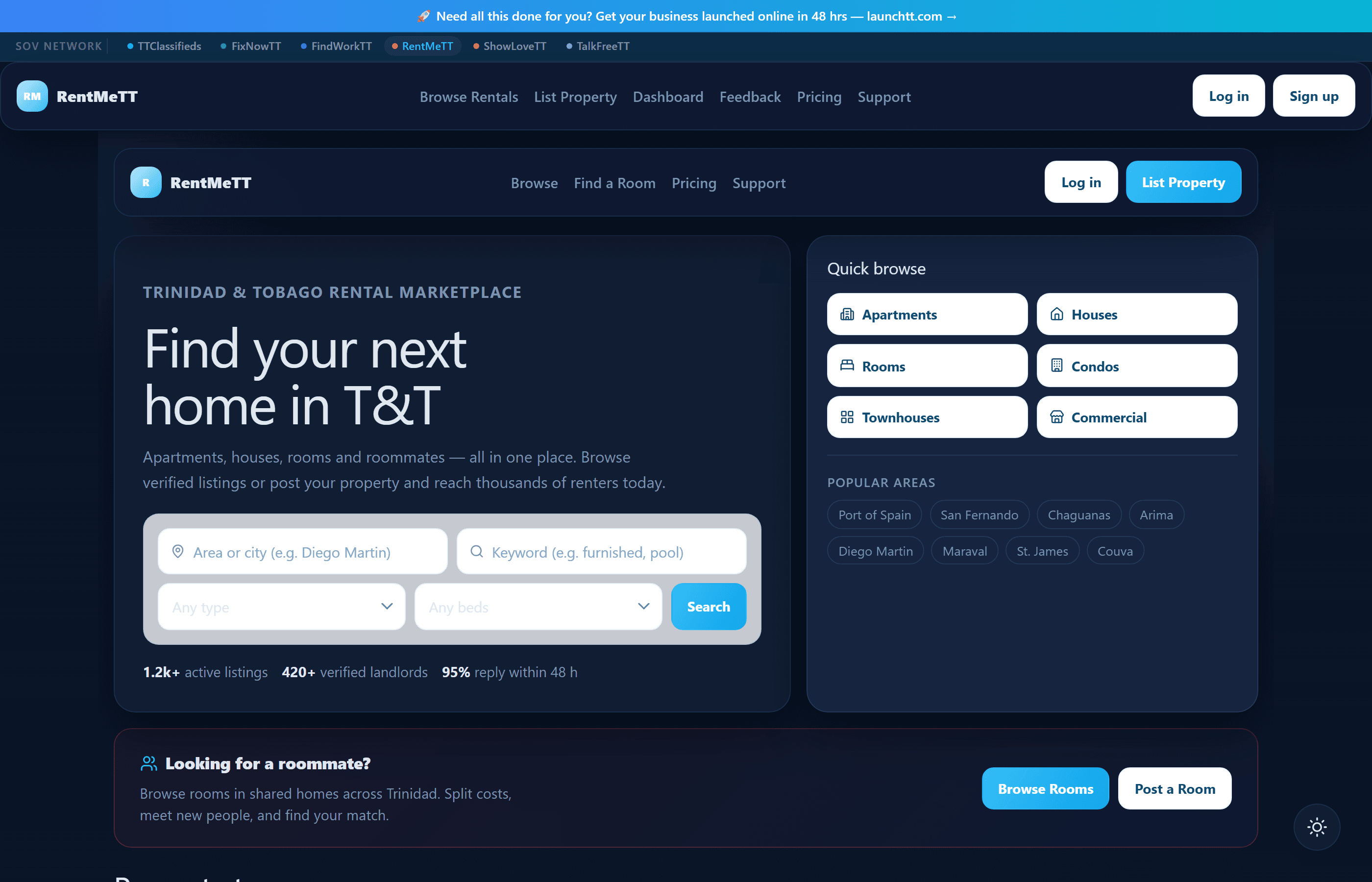 RentMeTT screenshot